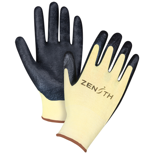 Gants r&eacute;sistants &agrave; la coupe avec prise sup&eacute;rieure, Taille Grand/9, Calibre 13, Rev&ecirc;tement Mousse de nitrile, Enveloppe en Aramide, ANSI/ISEA 105 niveau 3/EN 388 niveau 5 Par Equipment