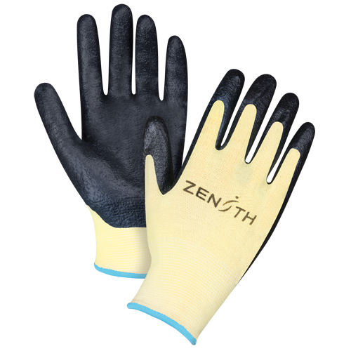 Gants r&eacute;sistants &agrave; la coupe avec prise sup&eacute;rieure, Taille T-Grand/10, Calibre 13, Rev&ecirc;tement Mousse de nitrile, Enveloppe en Aramide, ANSI/ISEA 105 niveau 3/EN 388 niveau 5 Par Equipment