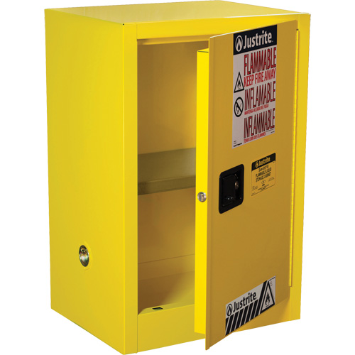Armoire de s&eacute;curit&eacute; compacte pour produits inflammables EX Sure-Grip, 12 gal., 1 Porte(s), 23,25" La x 35" h x 18" p Par Equipment