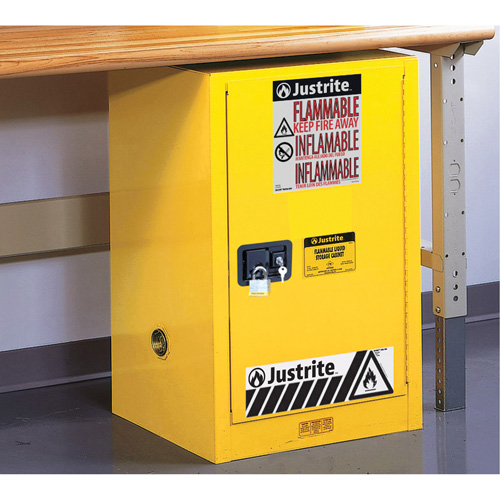 Armoire de s&eacute;curit&eacute; compacte pour produits inflammables EX Sure-Grip, 12 gal., 1 Porte(s), 23,25" La x 35" h x 18" p Par Equipment