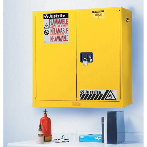 Armoires de s&eacute;curit&eacute; murales Sure-Grip EX, 20 gal., 2 Porte(s), 43" La x 44" h x 12" p Par Equipment