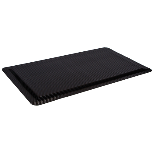 Tapis Ergo-Ease, Rainur&eacute;, 2' x 10' x 7/8", Noir, Caoutchouc/&eacute;ponge Par Equipment