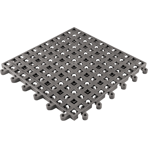 Tapis Ergodeck tout usage No 564 & No 566, PVC, 1-1/2' la c, 1-1/2' lo, 7/8" &eacute;paisseur, Charbon Par Equipment