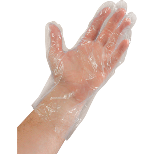 Gants jetables, Grand, Poly&eacute;thyl&egrave;ne, 0,02 mil, Sans poudre, Transparent Par Equipment