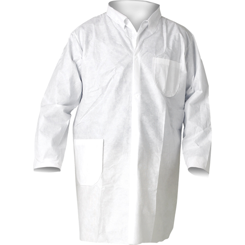 KleenGuard A20 Lab Coats, SMS, White, Medium Par Equipment