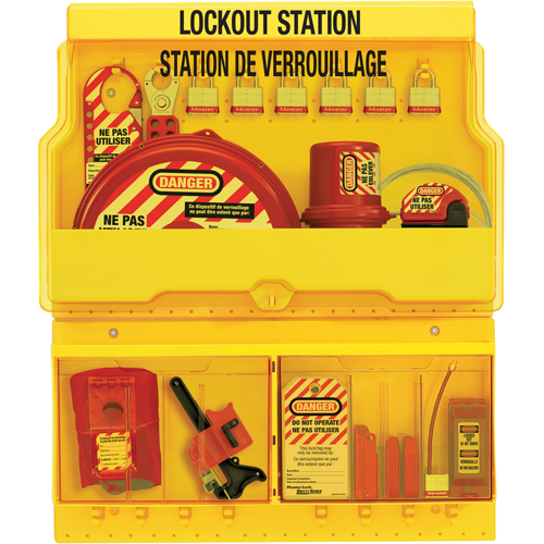 Deluxe Lockout Stations, Aluminum Padlocks, 32 Padlock Capacity, Padlocks Included Par Equipment