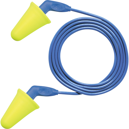 Bouchons d'oreilles &agrave; pousser E-A-R, Vrac - Sac en poly, Avec cordon Par Equipment