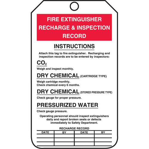 &eacute;tiquettes de s&eacute;curit&eacute; d'inspection et de contr&ocirc;le de l'&eacute;tat de l'&eacute;quipement, Plastique, 3-3/8" la x 5-7/8" h, Anglais Par Equipment
