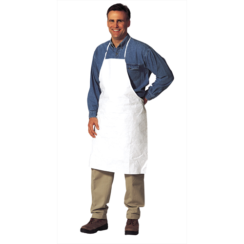 Tablier, Tyvek 400, Blanc, 28" la x 36" lo Par Equipment
