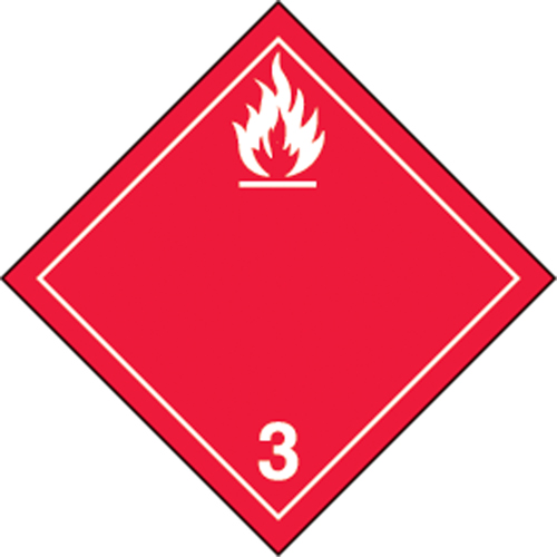 TDG Shipping Labels, Class 3, Flammable Liquids, Vinyl Par Equipment