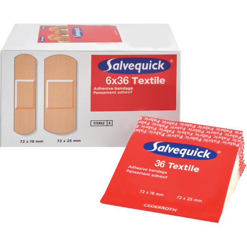 Salvequick&reg; Bandage Dispensing Systems Refills, Rectangular/Square, Fabric, Sterile Par Equipment