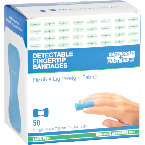 Bandages, Bout de doigt, 3", Tissu d&eacute;tectable, St&eacute;rile Par Equipment