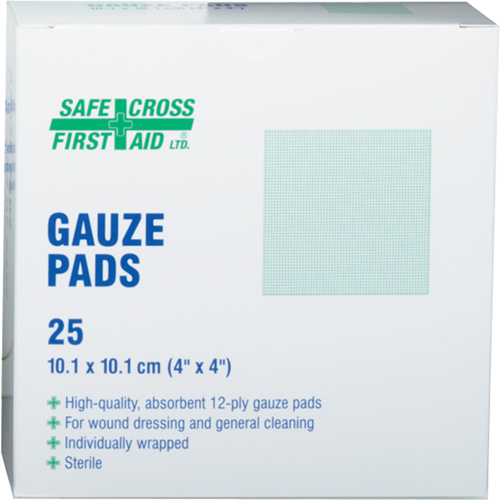 Gauze , Pad, 4" L x 4" W, Sterile, Medical Device Class 1 Par Equipment