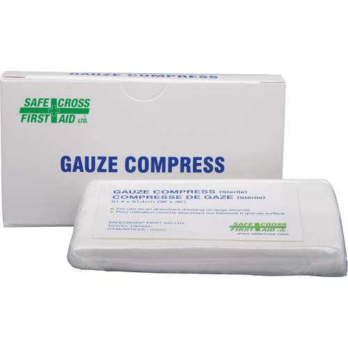 Gauze Compress, Pad, 36" L x 36" W, Sterile, Medical Device Class 1 Par Equipment