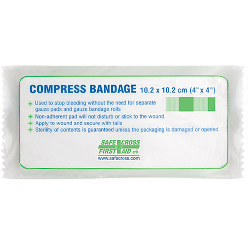 Compress (Pressure) Bandages - Sterile, 4-1/4" L x 3-1/2" W Par Equipment