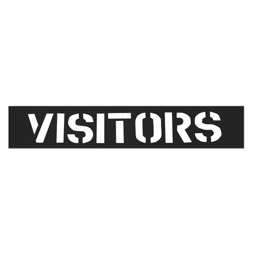 Parking Lot Stencils, English, 12" Par Equipment