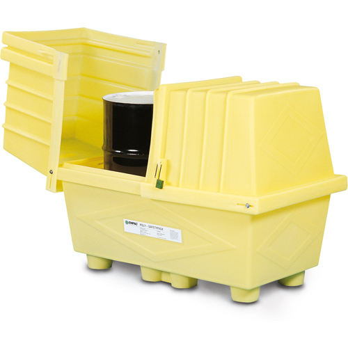 Contenants Poly-Safetypack avec drain, 60,5" lo x 37,25" la x 45,75" h, Capacit&eacute; de charge 1200 lb Par Equipment