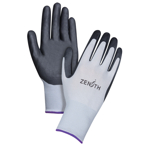 Gants l&eacute;gers enduits et respirants, 6/T-petit, R&ecirc;vetement Mousse de nitrile, Calibre 13, Enveloppe en Polyester Par Equipment