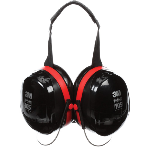 Serres-t&ecirc;tes de s&eacute;rie Peltor Optime 105, Cordon cervical, 29 NRR dB Par Equipment