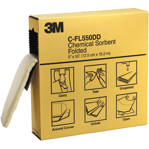 Folded Sorbents, Hazmat, 600" x 5", 10.5 gal. Absorbancy Par Equipment