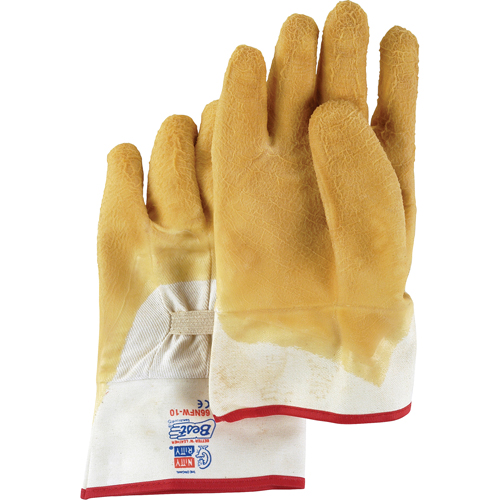 Gants enduits Nitty Gritty, 10/Grand, R&ecirc;vetement Latex de caoutchouc, Enveloppe en Coton Par Equipment
