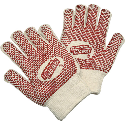 Gants r&eacute;versibles en tissu &eacute;ponge Red Brick, Coton, Deux c&ocirc;t&eacute;s, Calibre 10, Grand Par Equipment