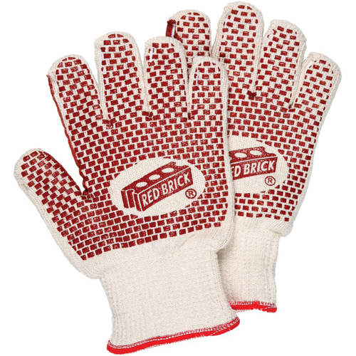 Gants r&eacute;versibles en tissu &eacute;ponge Red Brick, Coton, Deux c&ocirc;t&eacute;s, Calibre 10, Petit Par Equipment