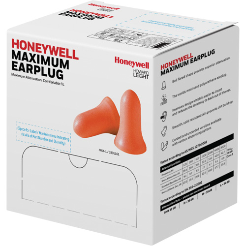 Bouchons d'oreilles en mousse Maximum de Howard Leight, Vrac - Sac en poly Par Equipment