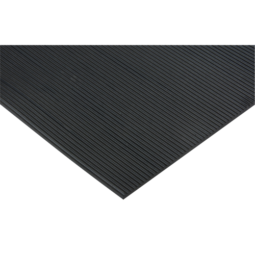 Fine Ribbed Matting, Runner, 4' x lin.ft x 1/8", Black Par Equipment