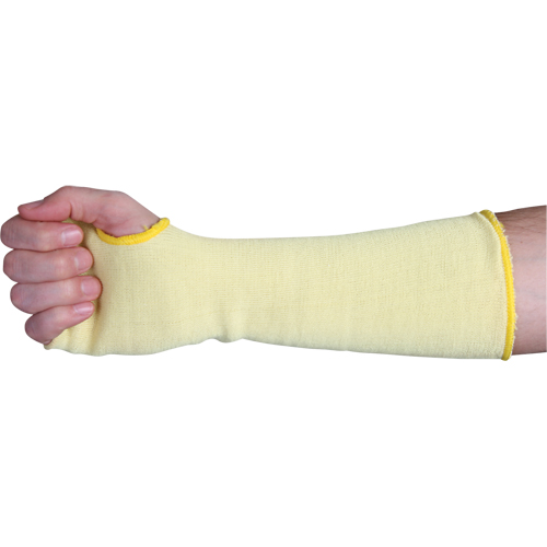 Manches &agrave; doubles couches de tissu r&eacute;sistant &agrave; la coupure, Kevlar, 22", ANSI/ISEA 105 niveau 3, Jaune Par Equipment
