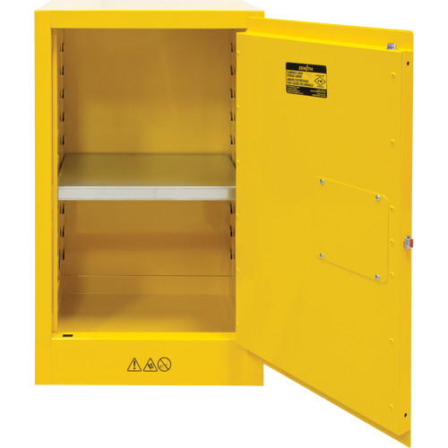 Armoire pour produits inflammables, 12 gal., 1 Porte(s), 23" La x 35" h x 18" p Par Equipment