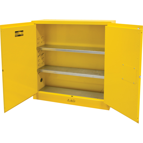 Flammable Storage Cabinet, 24 gal., 2 Door, 43" W x 44" H x 12" D Par Equipment