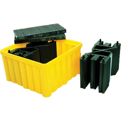 Ultra-IBC Spill Pallet&reg; with Drain, 400 US gal. Spill Capacity, 58.75" x 58.75" x 33" Par Equipment
