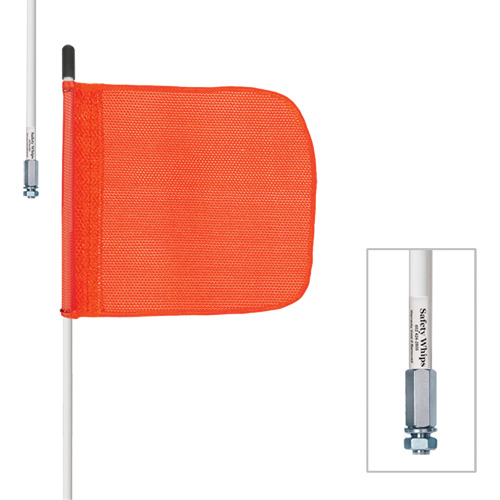 Tiges de s&eacute;curit&eacute; robustes Safety Whip, Fixation Filet&eacute;, Hauteur 6', Orange Par Equipment