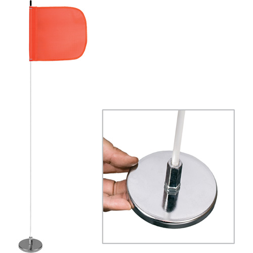 Tiges de s&eacute;curit&eacute; pour travaux l&eacute;gers Safety Whip, Fixation Aimant, Hauteur 5', Orange Par Equipment