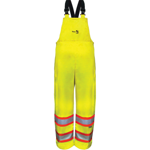 Pantalons &agrave; bavette de s&eacute;curit&eacute; imperm&eacute;ables ignifuges haute visibilit&eacute; en polyur&eacute;thane, Petit, Jaune lime haute visibilit&eacute; Par Equipment