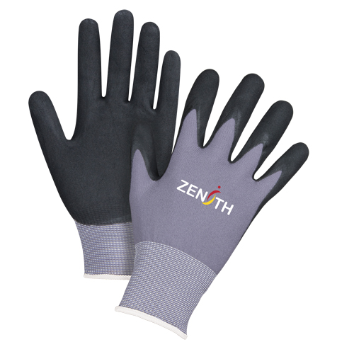 ZX-1 Premium Touchscreen Compatible Gloves, 8/Medium, Nitrile/Foam Nitrile Coating, 15 Gauge, Nylon Shell Par Equipment