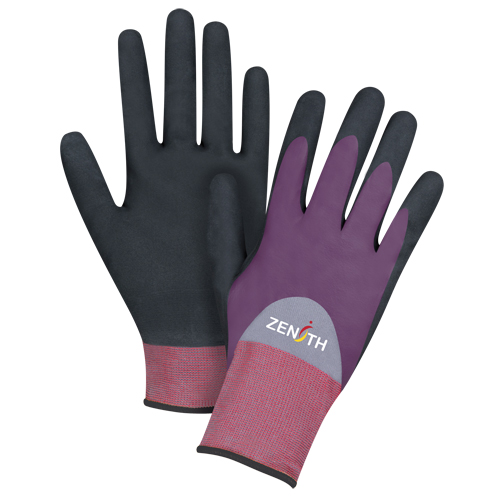 Gants enduits de premi&egrave;re qualit&eacute; ZX-2, 10/T-Grand, R&ecirc;vetement Nitrile/Mousse de nitrile, Calibre 18, Enveloppe en Nylon Par Equipment