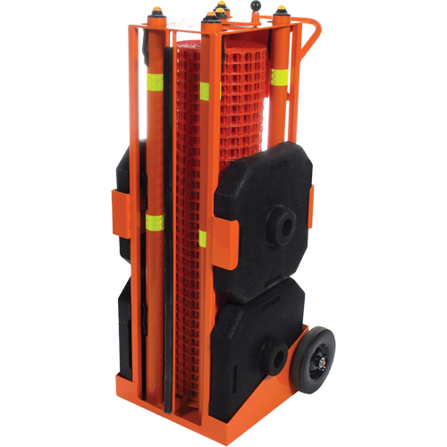 Portable Safety Zone, 100' L, Steel, Orange Par Equipment