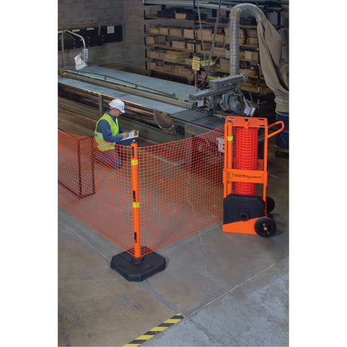 Portable Safety Zone, 100' L, Steel, Orange Par Equipment