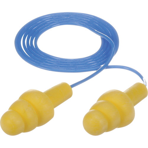 E-A-R Ultrafit Premolded Earplugs, Corded, Bulk - Polybag, 25 dB NRR, One-Size Par Equipment