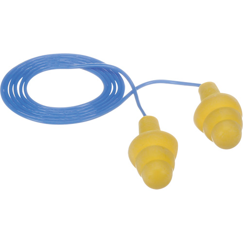 E-A-R Ultrafit Premolded Earplugs, Corded, Bulk - Polybag, 25 dB NRR, One-Size Par Equipment