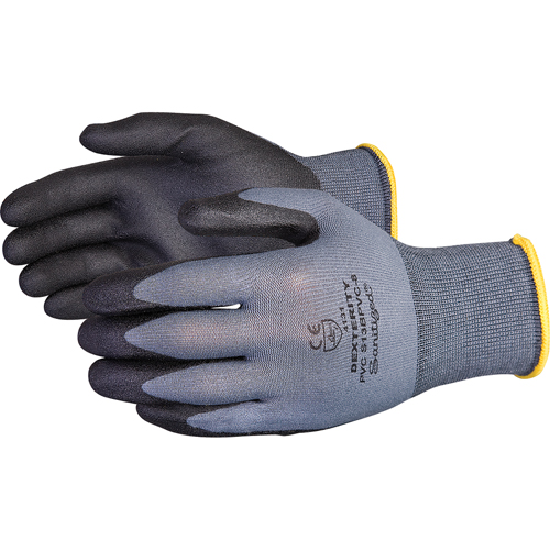 Gants enduits Dexterity, 9/Grand, R&ecirc;vetement PVC, Calibre 13, Enveloppe en Nylon Par Equipment