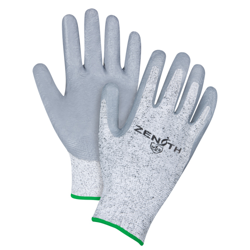 Gants &eacute;lastiques sans coutures r&eacute;sistants &agrave; la coupe, Taille Moyen/8, Calibre 13, Rev&ecirc;tement Nitrile, Enveloppe en PEHP, ANSI/ISEA 105 niveau 2/EN 388 niveau 3 Par Equipment