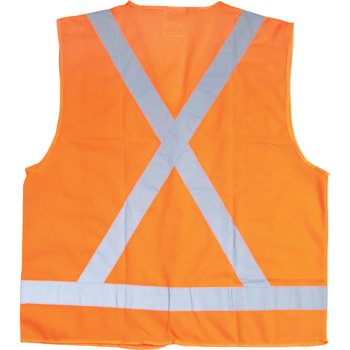Traffic Safety Vest, High Visibility Orange, 2X-Large, Polyester Par Equipment