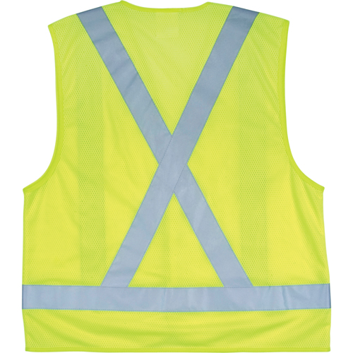 Veste de s&eacute;curit&eacute; pour la circulation, Jaune lime haute visibilit&eacute;, Grand, Polyester Par Equipment
