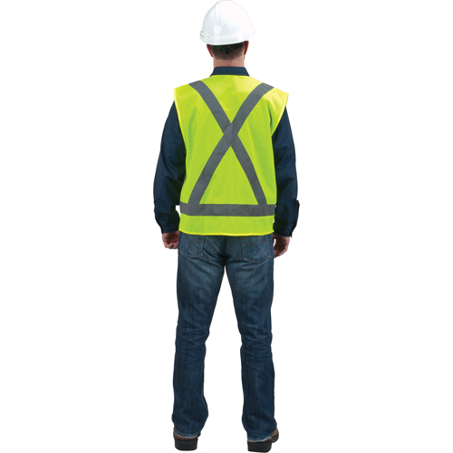 Veste de s&eacute;curit&eacute; pour la circulation, Jaune lime haute visibilit&eacute;, Grand, Polyester Par Equipment