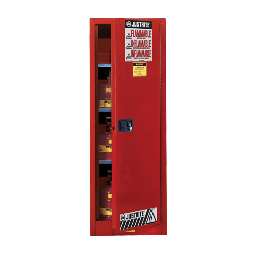 Sure-Grip&reg; EX Slimline Flammable Safety Cabinet, 22 gal., 3 Shelves Par Equipment