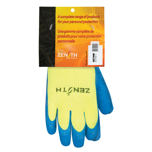 High Visibility Coated Gloves, 9, Rubber Latex Coating, 7 Gauge, Acrylic Shell Par Equipment