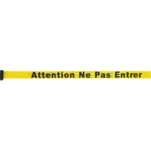 Tape Cassette for Build-Your-Own Crowd Control Barriers, Attention ne pas entrer, 7', Yellow Tape Par Equipment